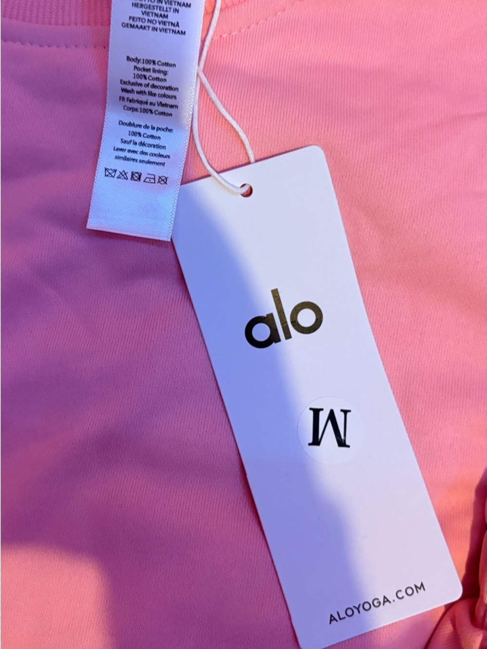 alo Pink  Sweatshirt & Shorts Set - Picture 2 of 5